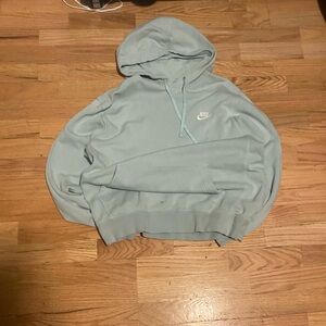 Nike Light Blue Hoodie with Small Logo